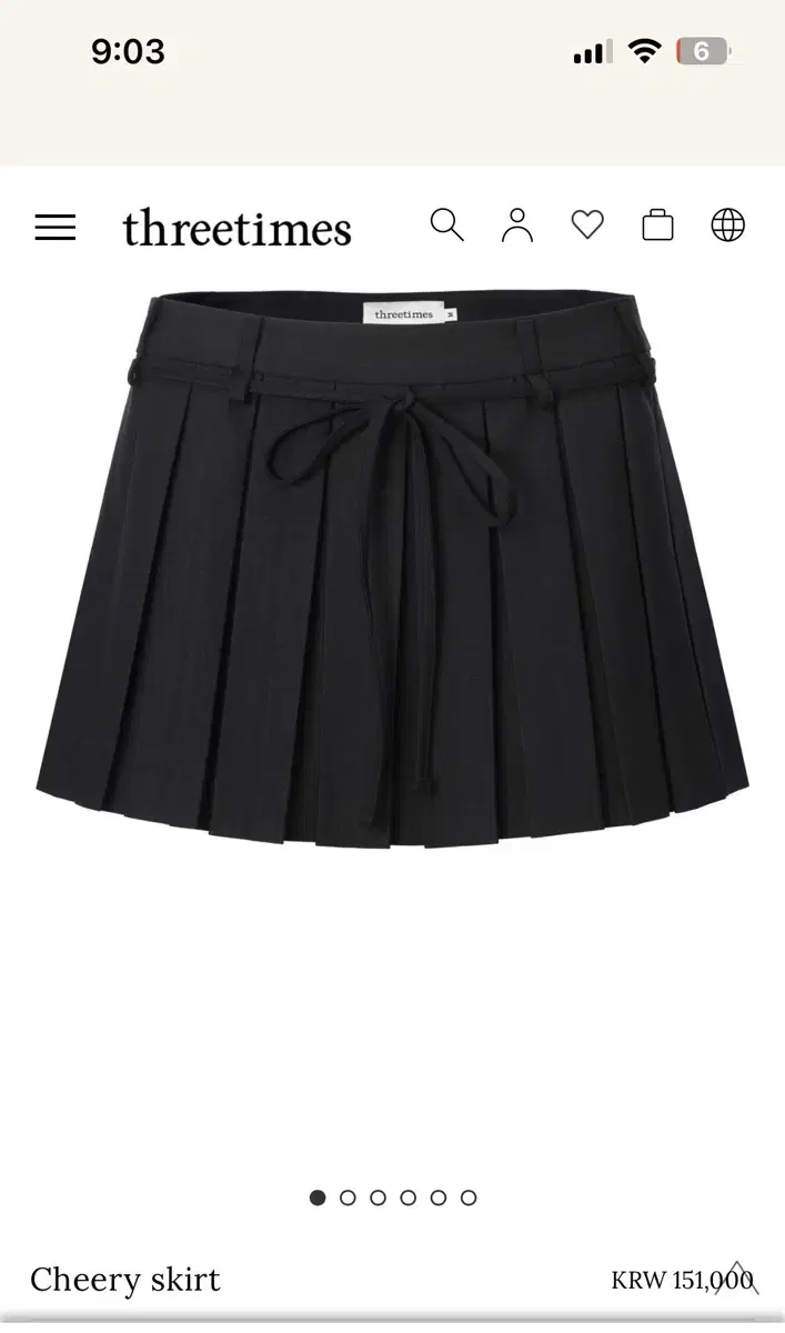 쓰리타임즈 cheery skirt threetimes 미니스커트 | 브랜드 중고